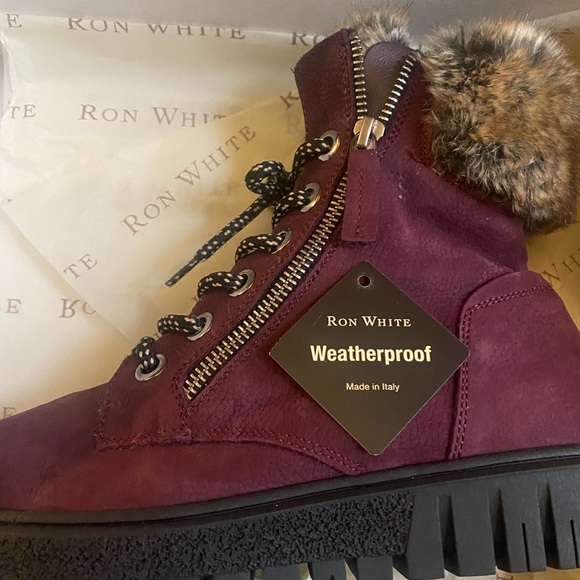 Ron White ilsa nubuck aubergine boots 38 size 7.5 weatherproof winter - Picture 7 of 10